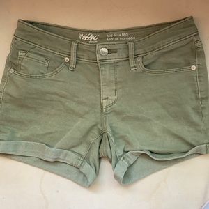 GREEN MOSSIMO JEAN SHORTS/ SIZE 0